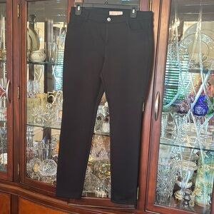 SOLD-Micheal by Michael Kors size 8 black straight keg stretch pants.